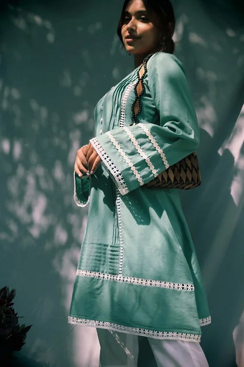 Roop Pastel Green Pakistani Style Kurta Set